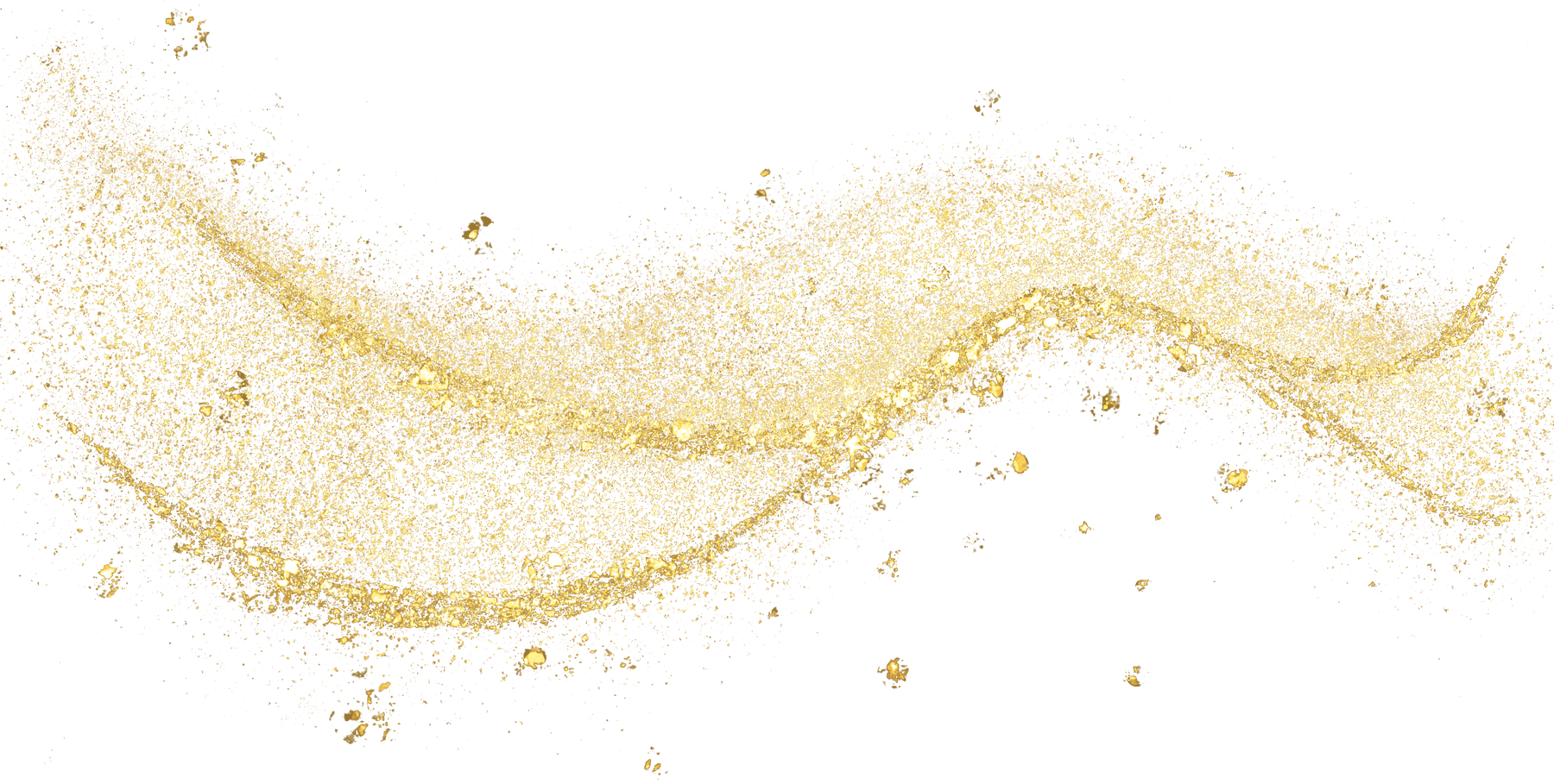 gold glitter shiny sprinkles curve